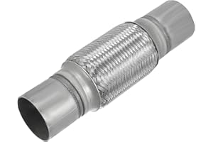 X AUTOHAUX 2.25"x6"x10" Vehicle Exhaust Flex Pipe with Welding Extension Pipe