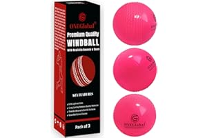 ONEGlobal Premium Windball Soft Cricket Ball | Durable, Embossed Seam, True Bounce & Swing | Wind Ball Cricket Balls for Outdoor & Indoor Practice, Coaching, Garden & Beach Games