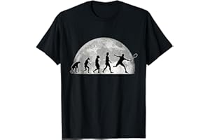Badminton Évolution Lune Joueur de badminton T-Shirt