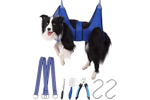 Kkiimatt Hamac de toilettage pour chien - Harnais de toilettage pour chiens de taille XL - Hamac pour toilettage avec tondeuse/tondeuse, fournitures de toilettage pour chien - Sangle de toilettage