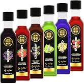 By T&uuml;fek&ccedil;i 6'Li Avantajlı Kahve, Pasta Ve Kokteyl Şurubu Deneme Paketi (Lime,Frambuaz,&Ccedil;ilek,Karadut,Blue Curacao Cool Berry) 