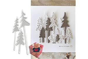 GOWXS 3 fustelle in metallo per albero e albero, 3 stampi per decorazioni in metallo, stencil per goffratura fai da te, album di ritagli, decorazioni per goffratura, goffratura, creazione di biglietti