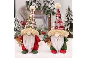 O-Kinee Duże figurki skrzata bożonarodzeniowego, 2 sztuki, dekoracja bożonarodzeniowa, pluszowe, figurki skrzatów, Boże Narodzenie, dekoracja świąteczna, dekoracja bożonarodzeniowa do wnętrz