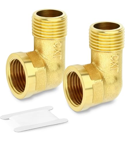 Lot De 2 Raccords Coudés 90° Laiton 3/4 IG/AG | DN20 | Pour Eau Et Chauffage | Joint Torique Inclus