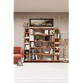 ASRA TREND Petra Desen DK-01 Mod&uuml;ler Kitaplık 176x155 cm 17 Raflı L Şeklinde K&ouml;şe Kitaplık D&uuml;z Kurulum Duvar &Uuml;nitesi%100 MDFL