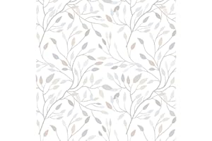 Yomshi Self-Adhesive Wallpaper Leaf Peel and Stick Floral Wallpaper 41x300cm Leaf Contact Vinyl Roll Waterproof Removable Furniture Sticker for Wall Living Room Bedroom Shelf Liner Cabinet