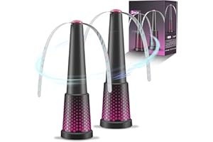 Hiloshine 2 Stück Fliegenwedler,Einziehbar und Aufhängbar Fliegenwedler für den Tisch, Tragbarer Mückenschutz Ventilator für Fliegenventilator zum Fliegen Fliegenwedler für Tische