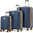 Safari Thorium Neo 8 Wheels 55,66 and 77 Cm Small,Medium and Large 4 Wheel Inline 3 Trolley Bags Polycarbonate 360 Degree Wheeling System Luggage,4 Wheel Inline Trolley Bags,Graphite Blue