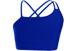 Freebily Enfant Fille Brassière Soutien Gorge Sport Fitness Ados Débardeur Haut Gymnastique Danse Yoga Musculation Haut de Bain Sportswear Dancewear 5-14 Ans