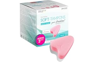 JOYDIVISION Soft Tampons normal I 3 pcs I pour le sport, la natation & le spa I Éponges menstruelles ultra douces I Insertion & retrait faciles I Tampon doux sans fil
