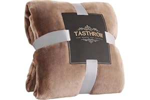 TASTHROW Coperta Vellutata in Pile, Morbida Coperta Plaid Divano Coperta Per Letto in Microfibra per Divano, Letto, Viaggi (Caffè leggero, 150x200cm)