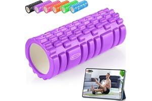 ACTIVE FOREVER Foam Roller for Deep,Foam Roller for Back,Foam Roller for Legs,Exercise Roller,Used in Verious Plases Such as Homesoffice Yoga Classes and Gyms.(13.5cm*32.8cm) (Purple)