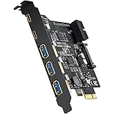 SupaGeek PCI-E USB 3.0 5 porte (2 porte USB-C e 3 porte USB-A) scheda di espansione, PCI Express USB convertitore Card, conve