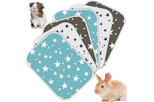 NAMALU 6 Fodere per Gabbie per Porcellini d'India Cuscinetti per Pipì per Gabbia Assorbenti Riutilizzabili Lavabili Pad per Pipì per Coniglio Criceto Piccoli Animali, 3 Stili (13 x 18 Pollici)