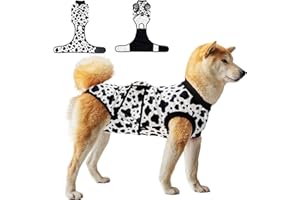 V.PET.B.R Dog Surgery Recovery Suit,Female Male Dog Onesie for Spay Neuter,Substitute E-Collar & Cone,Anti-Licking Breathable Onesie for Small Medium Large Dogs,COW,XL