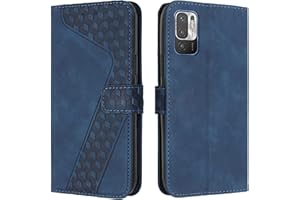 OKZone Funda para Xiaomi Redmi Note 10 5G/Poco M3 Pro 5G/Note 10T 5G, PU Cuero Flip Carcasa Fundas Móvil de Tapa Libro Caso Piel PU Billetera Tarjetero Case Telefono Cubrir Móvil Phone Cover (Azul)