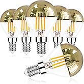 P45 4W Vintage LED Filament Glühbirne, Halbgoldene Spiegelglühbirne, Energiesparendes Warmweiss 2700K Birne, E14 Kandelaberso