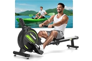 ‎WENOKER Wenoker Rudergerät für Zuhause, Leises Magnetisches Rudergerät mit APP & LCD-Display,16 Stufen Widerstand, Indoor-Gerät für das Home-Gym, Cardio-Trainingsgerät, 160 kg Kapazität
