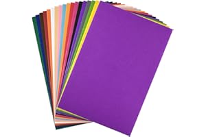 MIAHART Lot de 18 feuilles de tissu en feutre pour loisirs créatifs, couture, patchwork, projets scolaires, 20,3 x 30,5 cm, multicolore