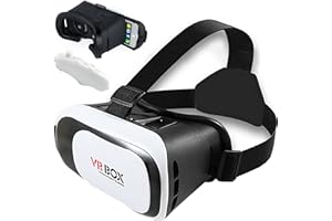 ‎RETOO Retoo Zestaw Słuchawkowy 3D VR do smartfona 3,5-6,3 cala z pilotem i przeglądarką 360°, gogle VR kompatybilne z Androidem, Phone, Samsung, Moto, LG, Huawei, Asus, akcesoria VR, białe