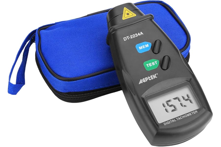 FITNATE Handheld Digital Laser Tachometer Non-Contact RPM Meter Motor Speed Gauge Gun Measuring Range: 2.5-99999RPM (IT85)