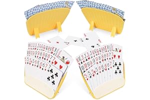 COLEESON 4 Stück Kartenhalter Kinder, Spielkartenhalter aus Kunststoff, Kartenhalter Spielkarten Freisprech kartenständer Spielkarten Aufbewahru für Senioren und Kinder, Joker Kartenspiel Zubehör(F)