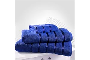 GC GAVENO CAVAILIA 500 GSM Bath Towels - Quick Dry Egyptian Cotton Towel Set - 4 Pk Highly Absorbent Towel For Bathroom - Washable Towels, Royal Blue