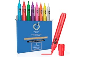 ‎PINTURALE ARTS Pinturale Arts Set 8 Kreidestifte Für Fenster | 3mm Spitze | Kreidemarker Fenster | Chalk Marker, Kreidestift, Glasstift, Fensterstifte Abwaschbar