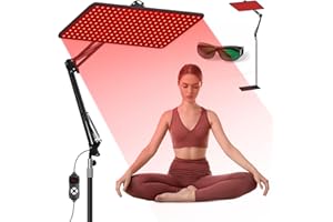 BEICHEN Terapia della luce rossa per corpo e viso, lampada per terapia della luce infrarossa con supporto stabile, Luce rossa 660nm, Pannello di terapia della luce infrarossa 850nm e 940nm,