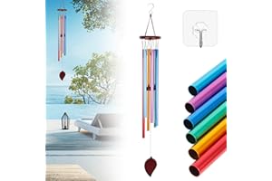 YUEYUAN Cloches à Vent Carillon à Vent Suspendu Carillon Eolien en Tube d'Aluminium Carillon Eolien Rétro en Métal Carillon à Vent Extérieur pourJardin Terrasse Balcon où Decorer la Maison Cours