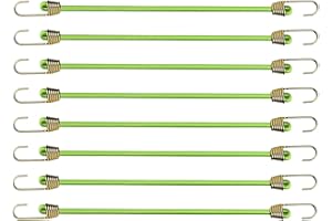 ORENGE 8 Pzi 25cm Corde Elastici con Ganci Mini Cavi Elastici Cinghia Elastica con Ganci Corde Elastiche Robuste in Gomma Ganci Elastici Universali per Teloni Campeggio Fissaggio Bagagli Trasporto Telo Tenda