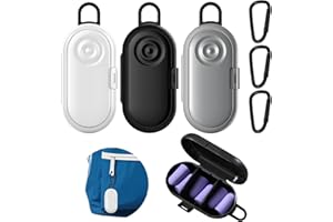 CNYMANY 3 Ohrstöpsel VEINARDYL Mini-Etui für tragbare Ohrstöpsel – Vielseitige Aufbewahrungsbox aus Kunststoff mit Fächern für Camping und Wandern – Schwarzer Haken