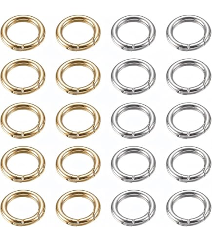 8 moschettoni in acciaio inox 304 M6, resistenti, 60 mm, piccoli moschettoni per esterni, campeggio, escursionismo, guinzaglio per cani, pesca