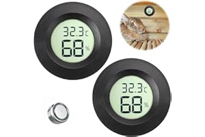 Liameph 2-in-1 Reptile Accessories, Vivarium Thermometer for Bearded Dragons, Leopard Geckos, Jumping Spiders & More, Fast & Accurate, Ideal for All Reptile Tanks