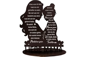 AUGESAK Mutter Tochter Geschenk,Mama Geburtstagsgeschenk-LIEBEMAMA Holzschild,Geschenke für Mama von Tochter,Mutter Geschenke zum Geburtstag & Muttertagsgeschenk,Adventskalender Füllung