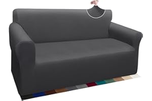 Granbest Funda de Sofá Gruesa Fundas Sofá Elástica Funda para sofá Antideslizante, Protector de Muebles (Gris, 2 Plaza)