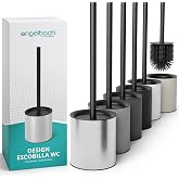 Engelbach&reg; Toilet Brush Silicone Toilet Brush - Stainless Steel Splash | Toilet Brush with Drip Holder - Hygienic and Durable