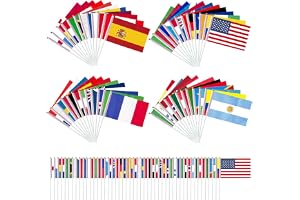 Kutakuta 48 stycken landsflaggor, liten, Vm 2026, fanartikel fotboll Vm 2026, världsmästerskap, handgjorda flaggor för trädgå