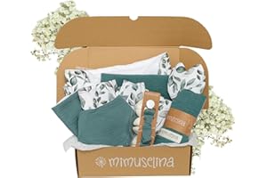 MIMUSELINA Coffret Naissance Fille ou Garçon | Coffrets Cadeaux pour Bébé | Coffret de Naissance Mixte pour Cadeau Nouveau Né | Disponible en Différentes Tailles | Amazonia, Large