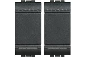 PATABIT 2X Deviatore compatibile con Bticino Living light | Frutti Living International compatibili (2, Deviatore)