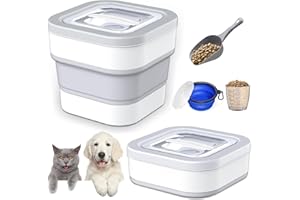 Etievort Hundefutter Aufbewahrung 5KG, Futtertonne Aufbewahrungsbox Faltbar, Futterbehälter Luftdicht mit Deckel ＆ Schaufel Messbecher, Dog Food Container Hundefutter Katzenfutter Aufbewahrung (A#)
