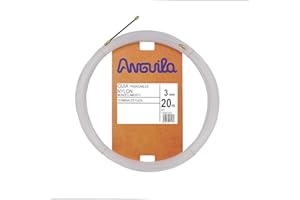 Anguila | Guía Pasacables | Terminales Fijos | Monofilamento | Nylon | Color Blanco | Diámetro 3mm | 20 metros