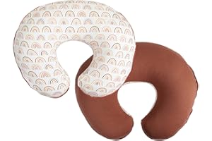 Boppy Funda de Almohada de Lactancia de Tela orgánica, arcoíris de Especias, diseño de Moda de Dos Caras, se Adapta a Todas Las Almohadas y posicionadores, Multicolor