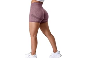 ZAAYO Pantaloncini sportivi da donna palestra corti scrunch Butt vita alta contorno pantaloni sportivi senza cuciture
