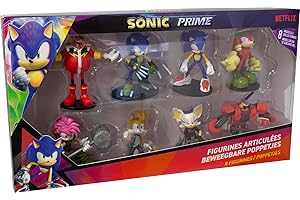 Sonic Prime - 8 Figurines Articulées 7,5 cm - Modèle Aléatoire - Personnages de Dessins Animés et Jeux Vidéos - Dès 8 ans - Lansay