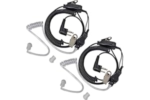HYSHIKRA Walkie Talkie Auricolare compatibile con Motorola CP88 CP040 GP300 CLS1110 XTN Series Radio, tubo acustico nascosto, cuffie di sicurezza (2 pezzi)