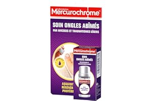 Mercurochrome Soin Ongles Abîmés pour Mycoses et Traumatismes Légers, 3.3 ml