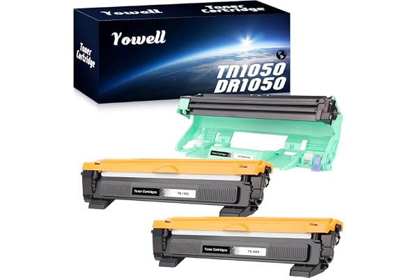 2 x TN1050 toner 1 x DR1050 trumma kompatibel med Brother TN-1050 DR1050