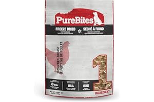 PureBites Chicken Breast Dog Treat Freeze Dried Natural Food Value Size 6.2 oz