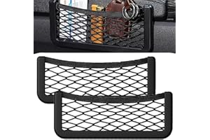 LKJAUOZ 2 Pezzi Rete Portaoggetti Auto, Rete Bagagliaio Auto Tasca Organizer,rete portaoggetti auto,accessori camper, Universale Storage Mesh Net Organizers per Auto, Camper, SUV, Truck